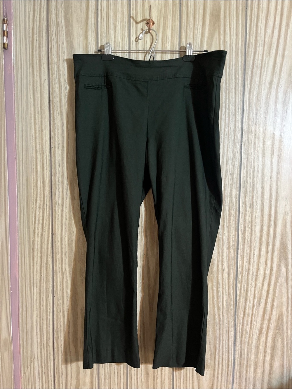 Claire France Sleek Forest Green Stretch Pull-On Pants — Business Casual